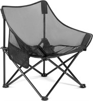 Camping Chair w/ Carry Bag and Cup Holder - Black