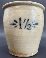 Antique 1 1/2 Gal Stoneware Decorated Stoneware