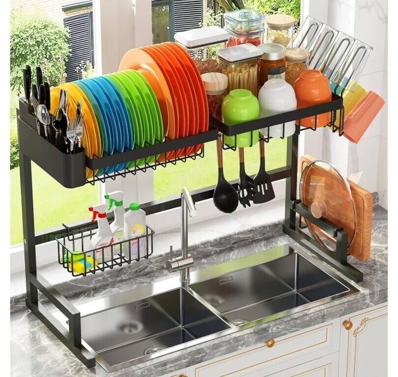 ADBIU Over The Sink Dish Drying Rack (Expandable