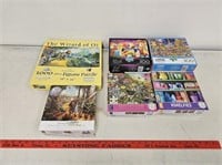 (6) Boxes of Puzzles including Wizard of Oz