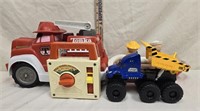 Tonka Fire Truck, Fisher Price Radio, Dumb Truck