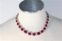 14kt Gold and Ruby Diamond Necklace - 136 Carats