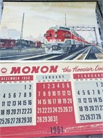 1951 Monon Hoosier Line RR Calendar