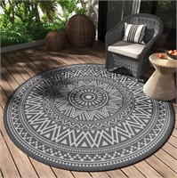 WF5241  SIXHOME Reversible Round Outdoor Rug 6x6