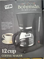 BOHEMIAN COFFEE MAKER RETAIL $30