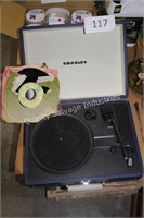 portable crosley record player (works)