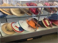 Assorted Size and Color Straw Hats