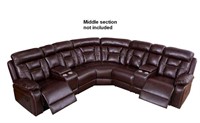 Left & Right Sofa w/Manual Reclining Faux Leather