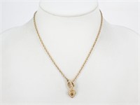 Givenchy Heart Rhinestone Necklace