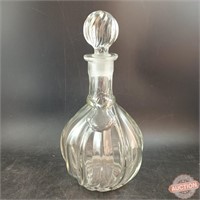 French Glass Decanter With Stopper c.1960