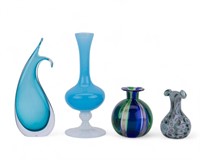 Art Glass Vases incl. Murano, Signed (4)