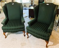 Very fine Upholstered wingback chairs