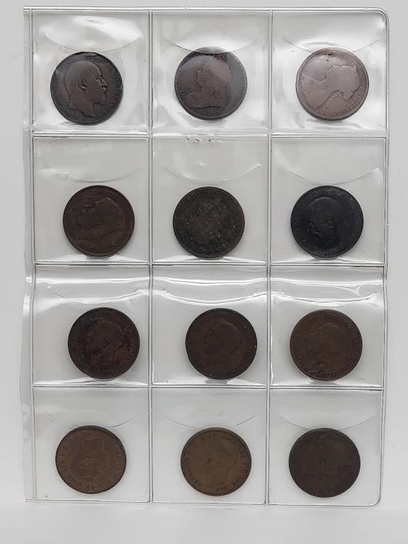 1893 to 1944 ½ Pennies Great Britain