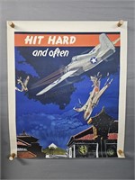 Authentic Wwii Poster - Bottom Has Been Trimmed