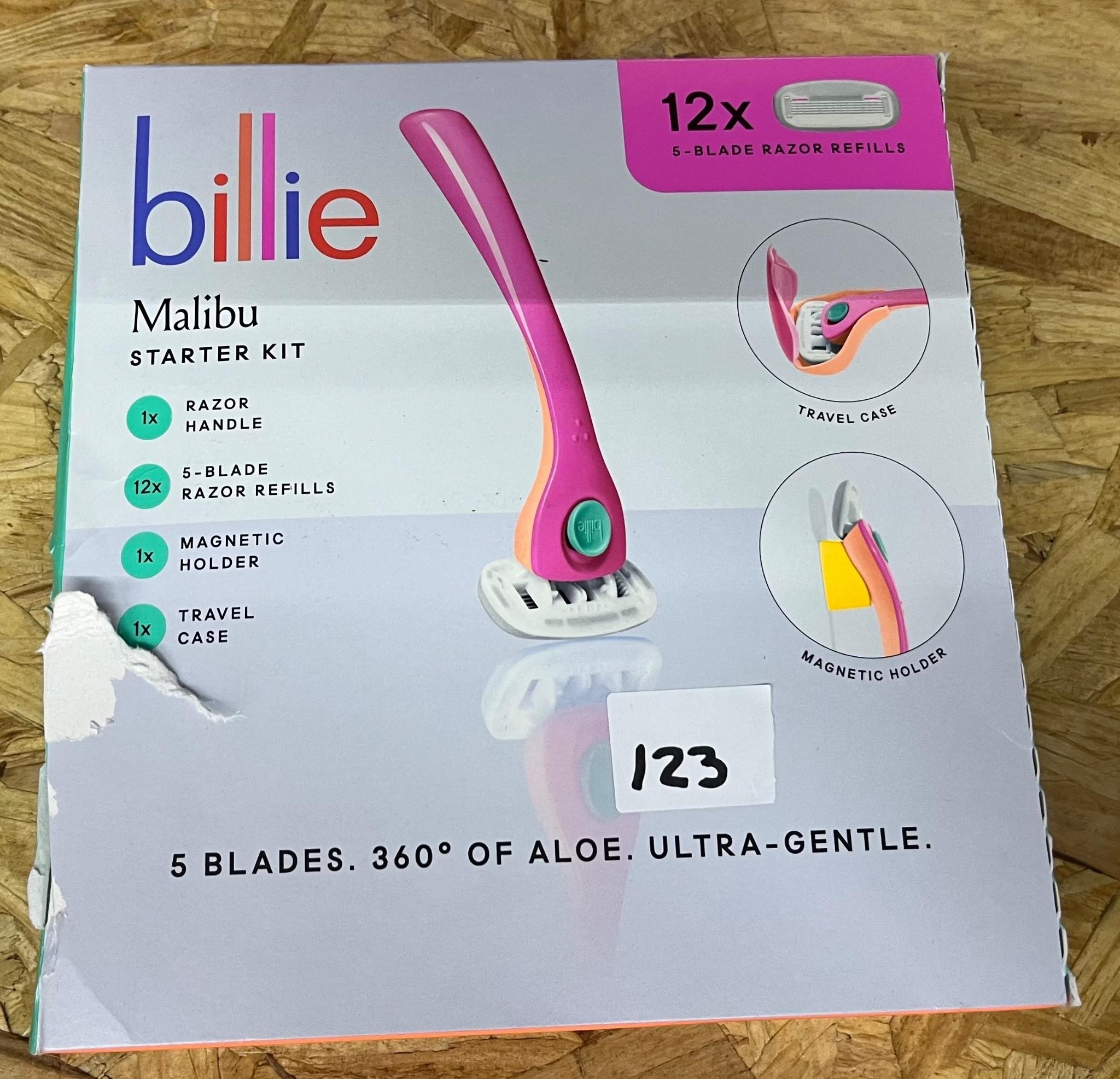 Billie Malibu Starter Kit,12 Razor Refills