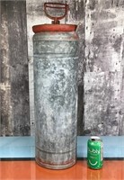 Vtg. galvanized sprayer tank