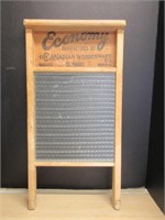 ECONOMY WOODEN AND GLASS WASHBOARD