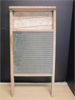 ECONOMY WOODEN AND GLASS WASHBOARD