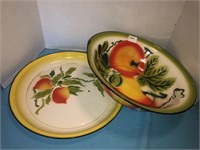 Large bowl and platter