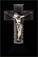 Lalique Christ on the Cross Lamp