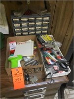 Organizer, hardware, staples etc