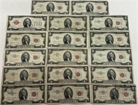 (17) 1953 $2 RED SEAL NOTES