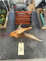 Decorative Fish, Dog, Cast Iron Bench