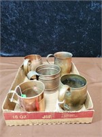 Group of copper cups