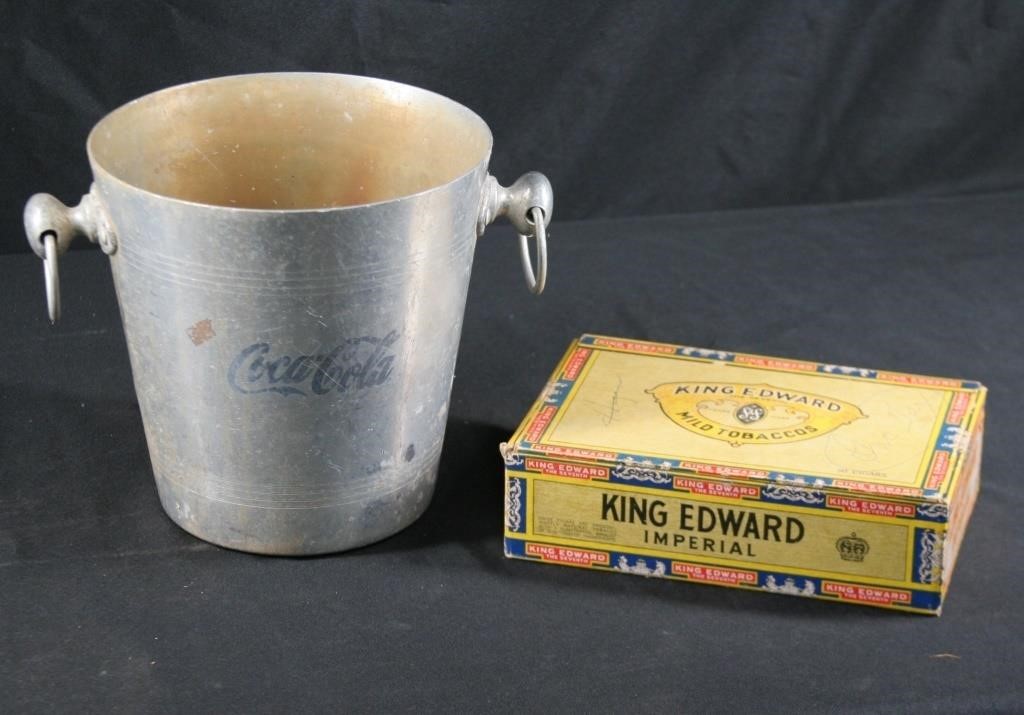 Coca-Cola Ice Bucket and Cigar Box