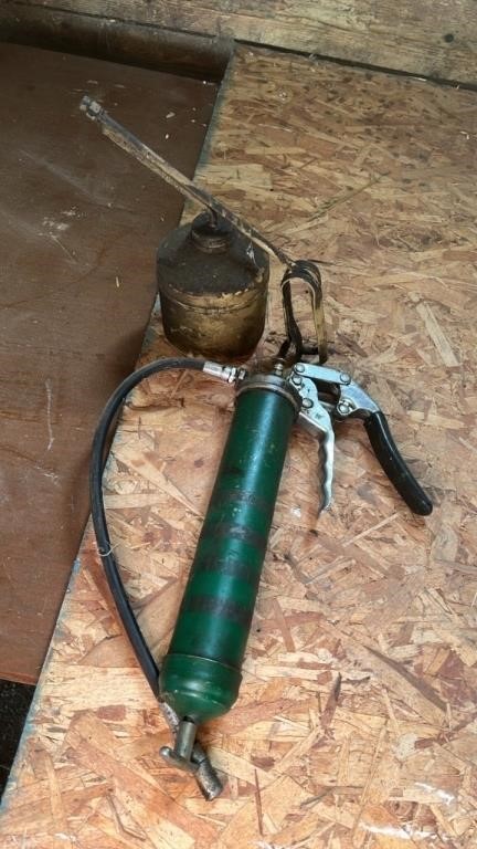 Grease Gun & Oil Can.