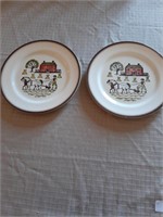 Vintage 2 Poppy Trail plates