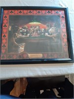 Poker face picture under glass 18.5 x 22.5