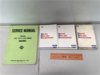 4 x NISSAN Service Manuals & Specification Books