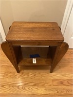 C1940 Art Deco side table and magazine rack