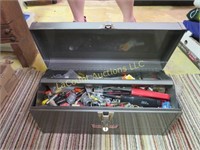 Craftsman metal tool box w tools misc