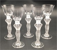 Vintage Bayel Crystal Wine/Liquor Glasses