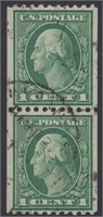 US Stamps #448 Used Pair with PSE Certificate, gen