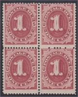 US Stamps #J22 Block of 4 Mint NH, bright  CV $340