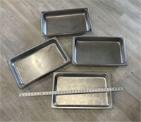4 Stainless Steel Retangular Warmer Pans