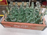Wooden Coca Cola Crate with Coke Bottles