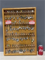 Collection of Spoons W/ Glass Case!