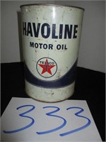 VINTAGE HAVOLINE MOTOR OIL CAN
