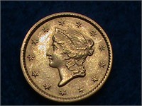1851 LIBERTY HEAD $1.00  GOLD COIN