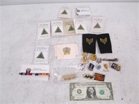 Lot of Military & Police Pins & Collectibles -