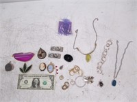 Lot of Vintage Jewelry - Cameo, Pendants & More