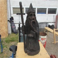 GARDEN WIZARD CHAINSAW CARVING -31" HIGH