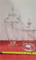 2 large apothecary jars