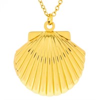 24kt G.P. Necklace -Shell Style pendant