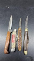 3 vintage knives, Tuf-Nut advertising pocket