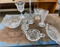 Table of crystal and cut glass
